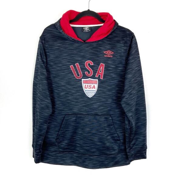 Umbro USA Sweatshirt Unisex Medium Variegated Charcoal Gray - Picture 1 of 10